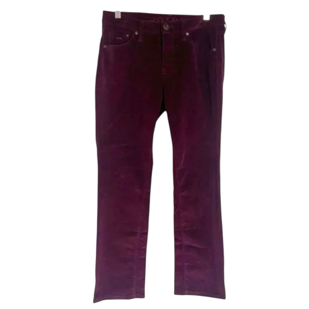 JAG Low Rise Boot Leg Stretch Corduroy Pants in Dark Burgundy Size 10 - Picture 3 of 12